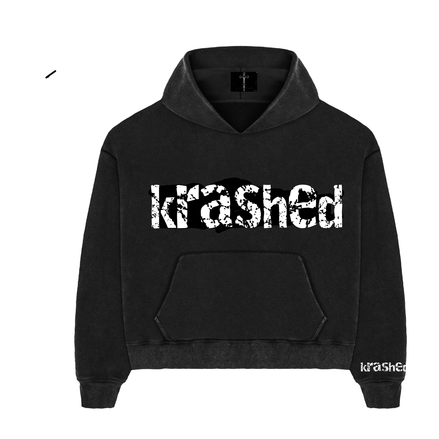 Hoddie Black  Krashed Chlothing